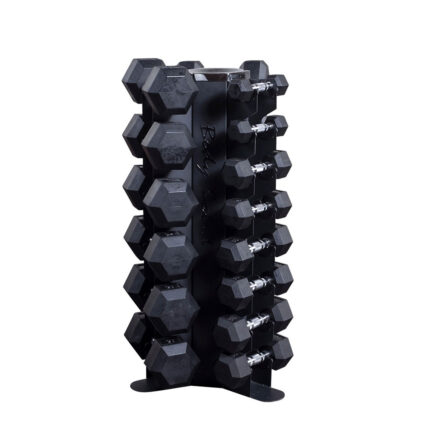 dumbbell set with rack