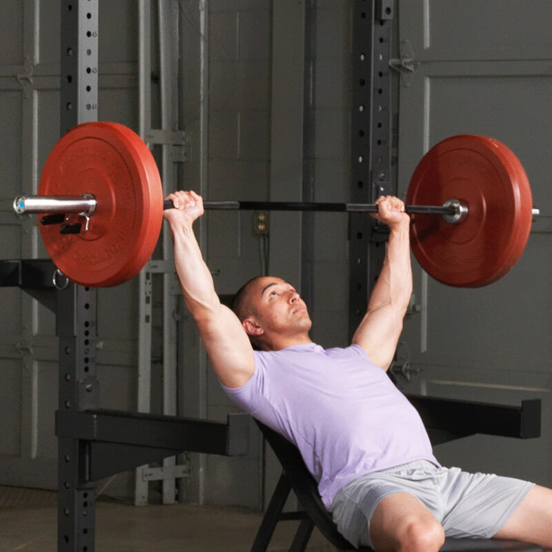 man with barbell for home