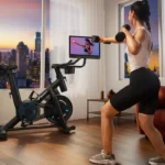 S26 Exercise Bike with Dumbbell Rack & HD Screen