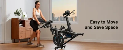 S26 Exercise Bike with Dumbbell Rack & HD Screen
